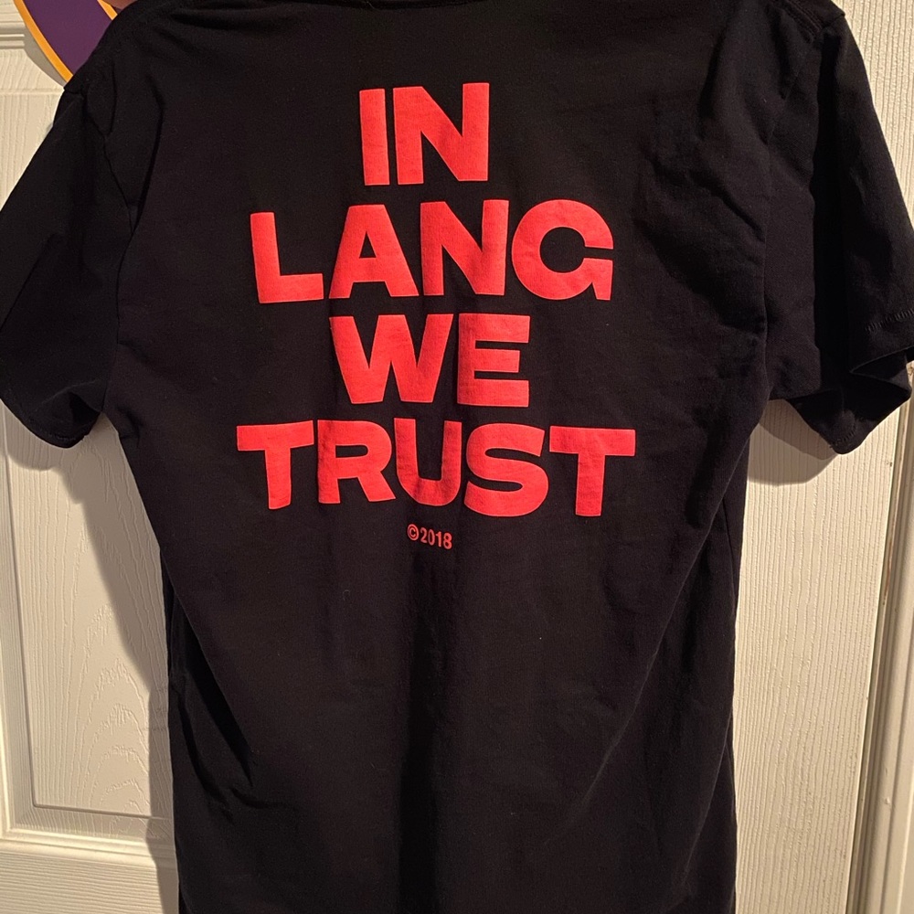 Helmut Lang “In Lang we trust” graphic tee